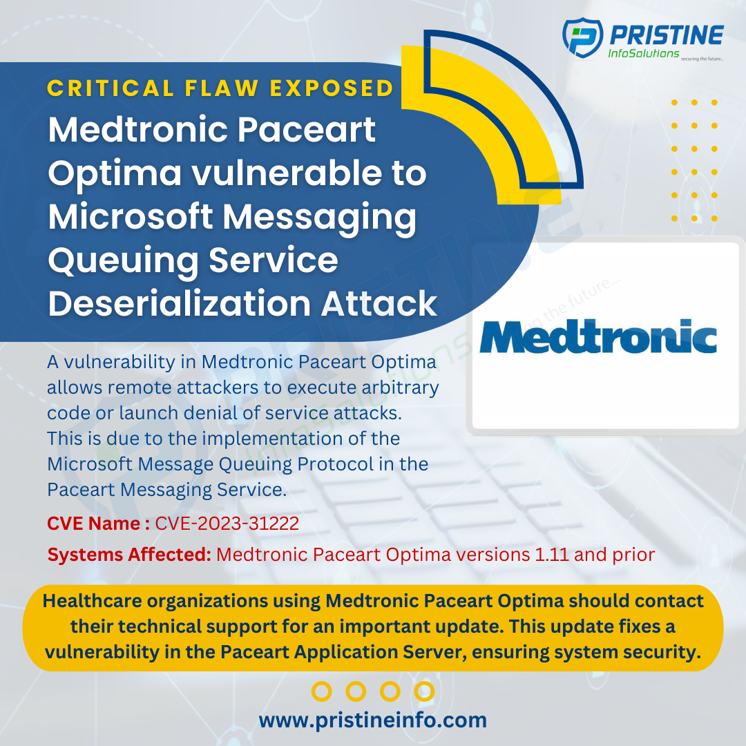 medtronic paceart optima vulnerable